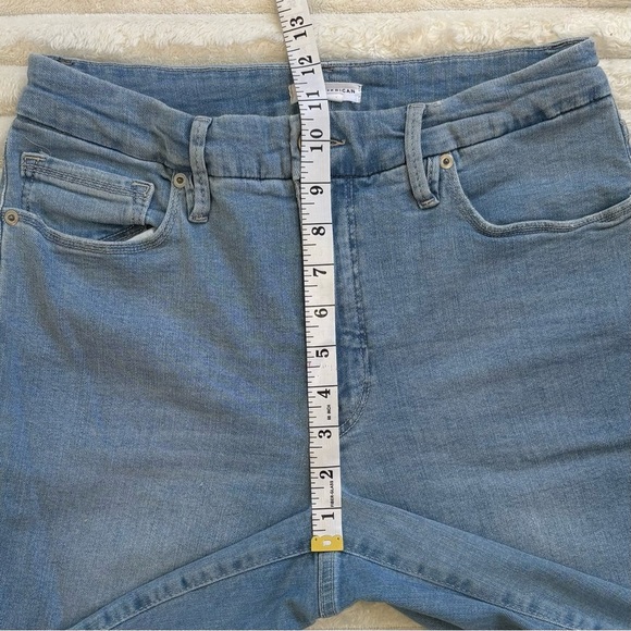 GOOD AMERICAN Straight Leg Jeans Light Wash Organic Cotton Size 10 30 - Picture 9 of 12